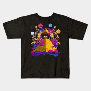 Pyramid Mushrooms Psychedelic Art Design Kids T-Shirt